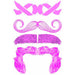 Stachetats Pink Fuman Mustache Tattoo.