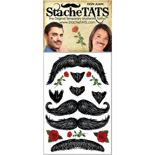 "Stachetats Regular Don Juan - Bold Mustache Stickers"