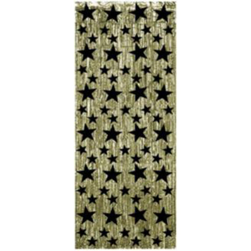 Star Gleam Curtain - Black And Gold, 8'X3'