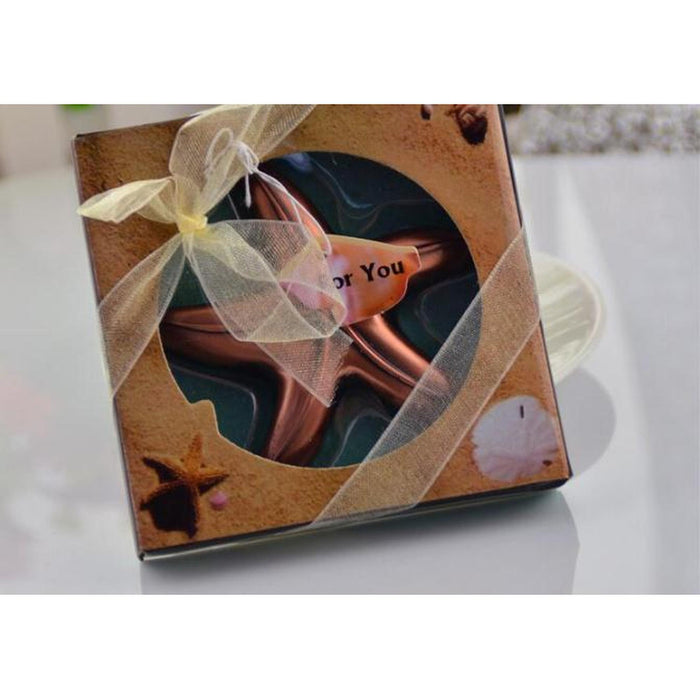 Starfish Bottle Opener Party Favor in Rose Gold and Silver Colors
