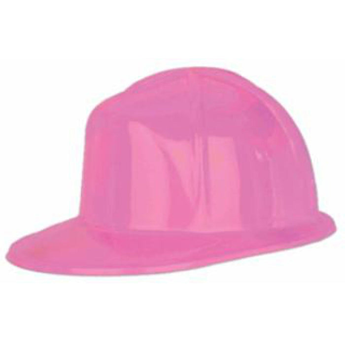 "Stay Safe With The Pink Plastic Construction Helmet"