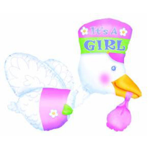 Stork It'S A Girl Balloon Package