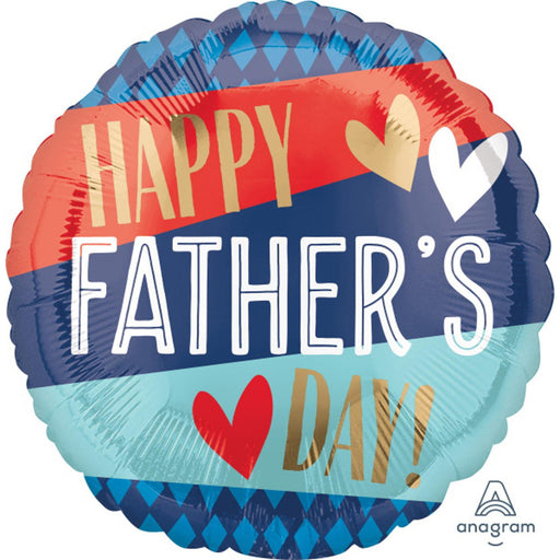 Happy Father’s Day Stripes & Argyle 18" Foil Balloons (5/Pk)