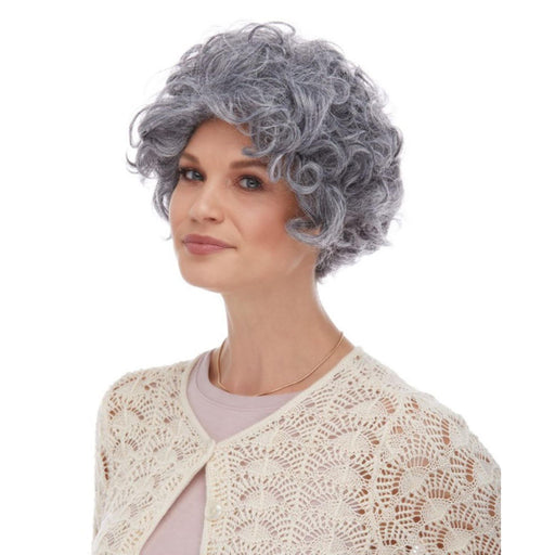 "Stylish Grey Wig For Busy Moms"