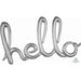 "Stylish "Hello" Silver Script Phrase For Home Decor - G40"