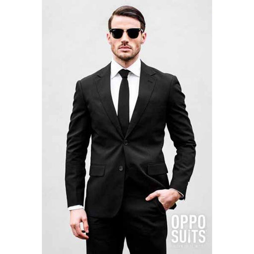 Suitmeister Large Solid Black Suit.