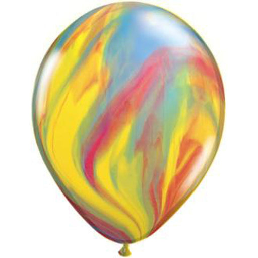Qualatex Superagate Multicolor 11" Latex Balloons (25/Pk)
