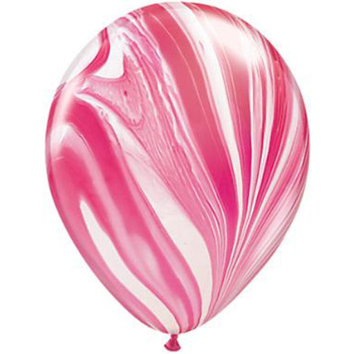 Superagate Red & White Balloons - 11" - Pack Of 100