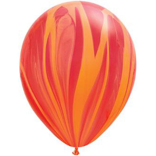 Qualatex 11" Superagate Red & Orange Rainbow Latex Balloons (25/Pk)