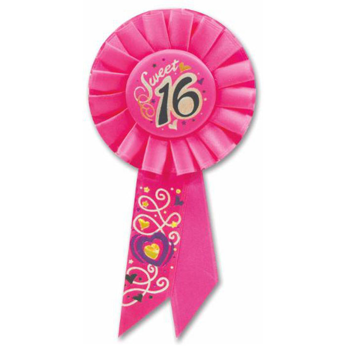 Sweet Sixteen Rosette - Elegant Birthday Accessory