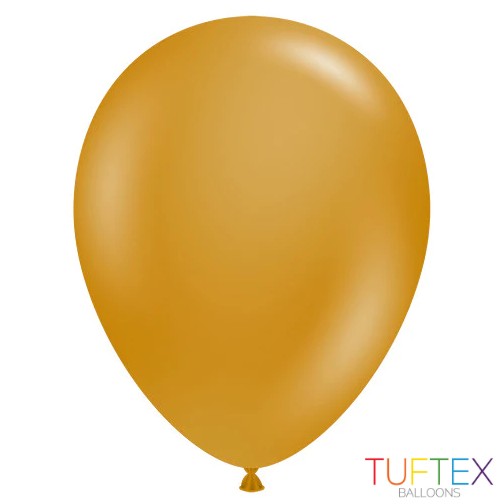 Elegant Tuftex Metallic Gold Latex Balloons (100/Pk)