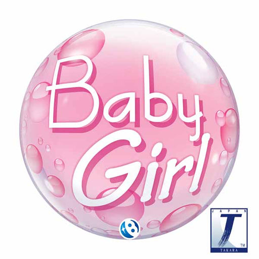 Baby Girl Pink 22-Inch Bubble Balloon