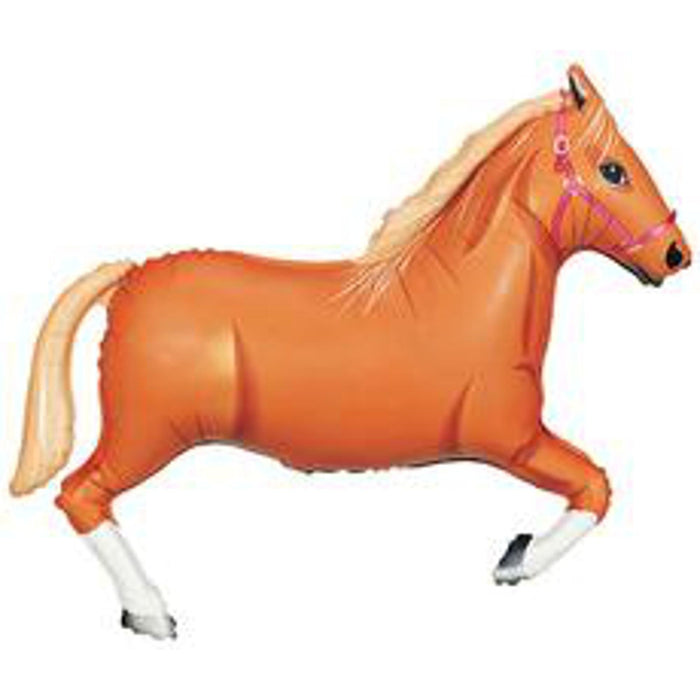 "Tan Horse Plush Toy - 43 Inch Realistic Shape"