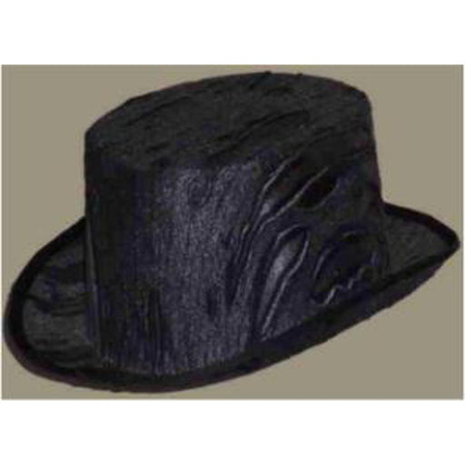 "Tattered Zombie Top Hat - Perfect For Undead-Inspired Ensembles!"