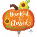 14'' Airfill Only Thankful & Blessed Pumpkin Foil Balloon (5/Pk)