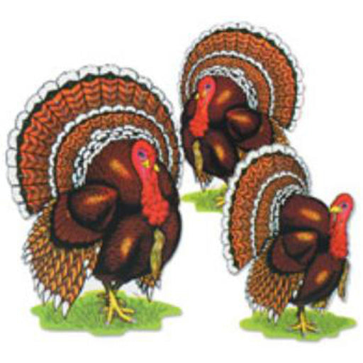 12'' Thanksgiving Turkey Cutouts (15/Pk)