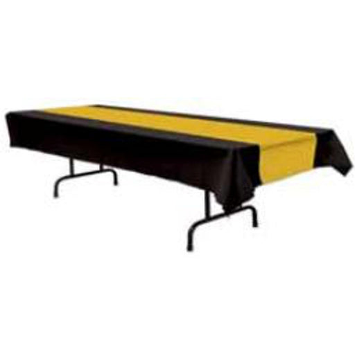 The Product Title For Black & Gold Plastic Table Cover 54" Can Be "Black & Gold Plastic Table Cover - 54 Inches".
