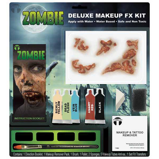 The Title For The Zombie Makeup Kit Deluxe Could Be "Transform Into A Terrifying Zombie With Our Deluxe Kit".