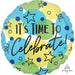 "Time To Celebrate 18" Round Helium Balloon Package"