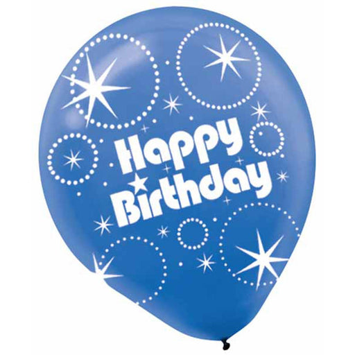Time To Party Latex Balloons - Pack Of 15, 12 Inch.