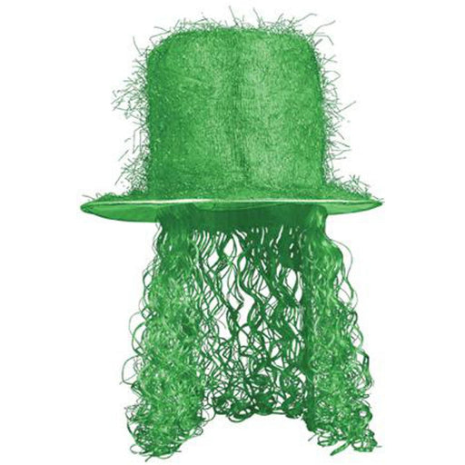 Tinsel Top Hat With Curly Wig - Party Accessory (1Pkg)