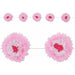"Tissue Flowergarland Pack - 5 Pink And White Flowers"
