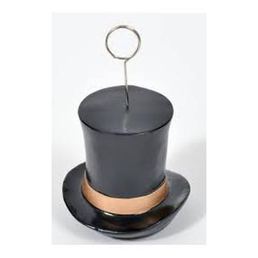 Top Hat Photo Balloon Holder - Black & Gold
