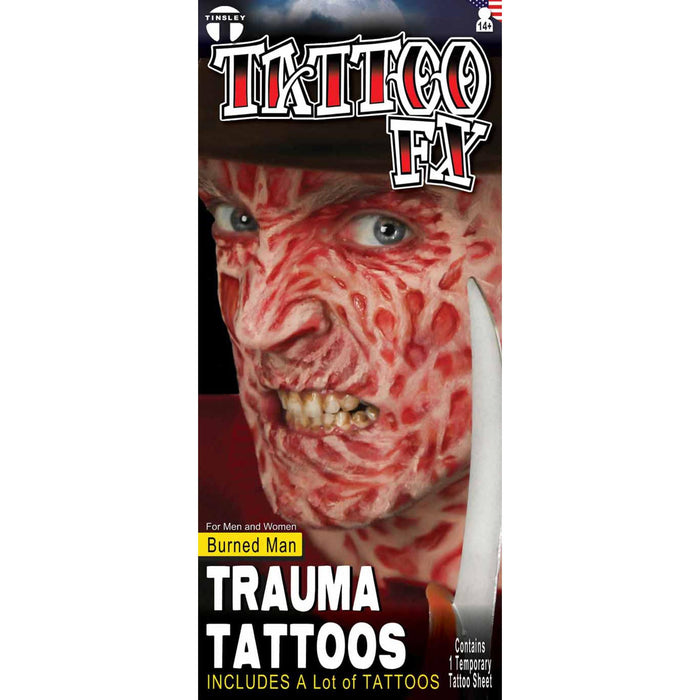 "Torched Trauma Fx Temporary Tattoo"