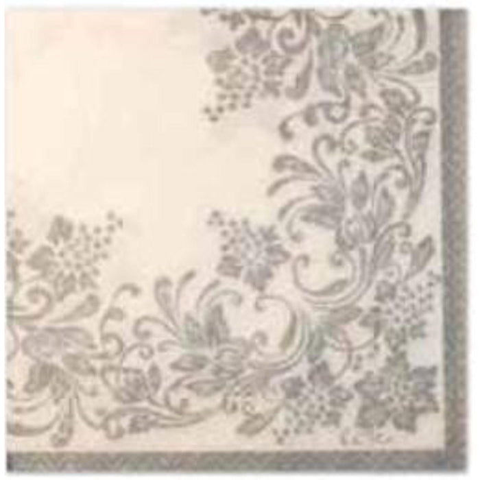 Traditional Silver Lunch Napkin Pack (20)