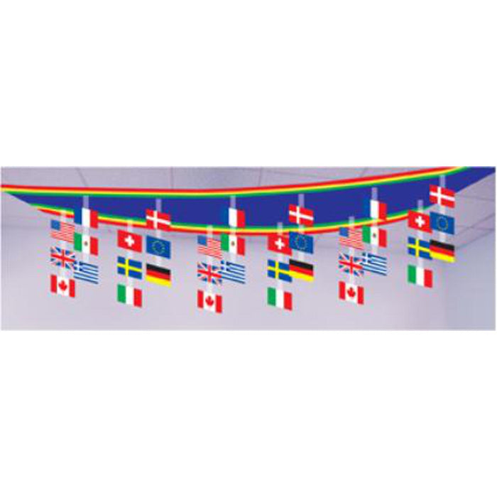 "Transform Your Space With International Flag Ceiling Decor"