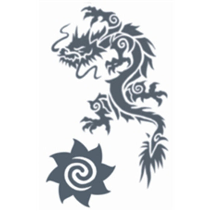 Tribal Temp Tattoos Dragon