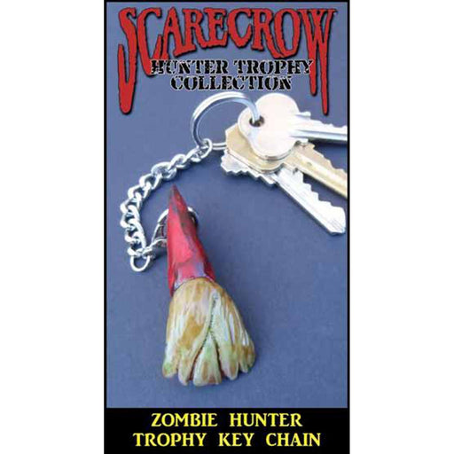 "Trophy Zombie Scarecrow Key Chain"