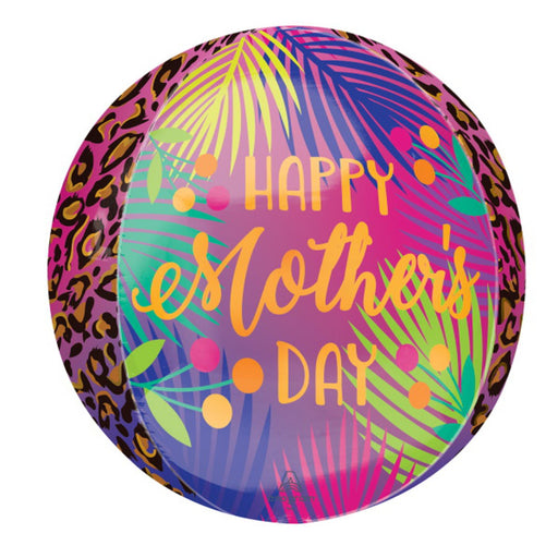 Happy Mother's Day Tropical Orbz 16″ Balloon (3/Pk)