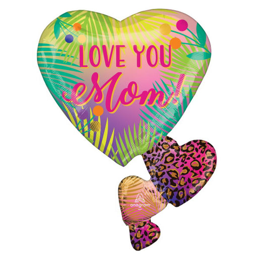 "Tropical Mom Hearts Xl Shape Decoration - 30 Inch"