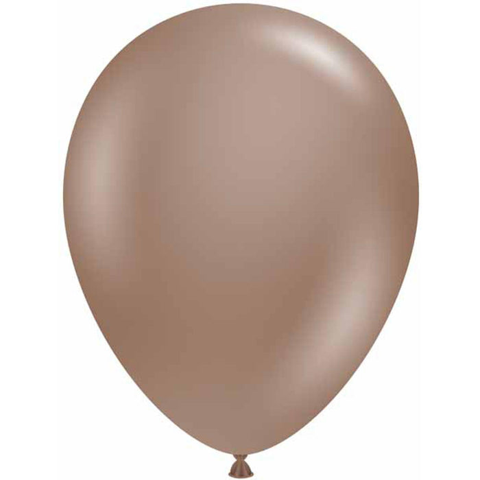 Elegant Tuftex Cocoa Brown Latex Balloons (100/Pk)