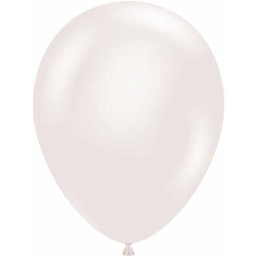 Elegant Tuftex Pearl Sugar White Latex Balloons (100/Pk)