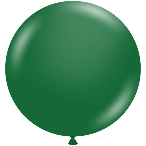 Tuftex 24" Metallic Forest Green Balloons - 25/Bag.