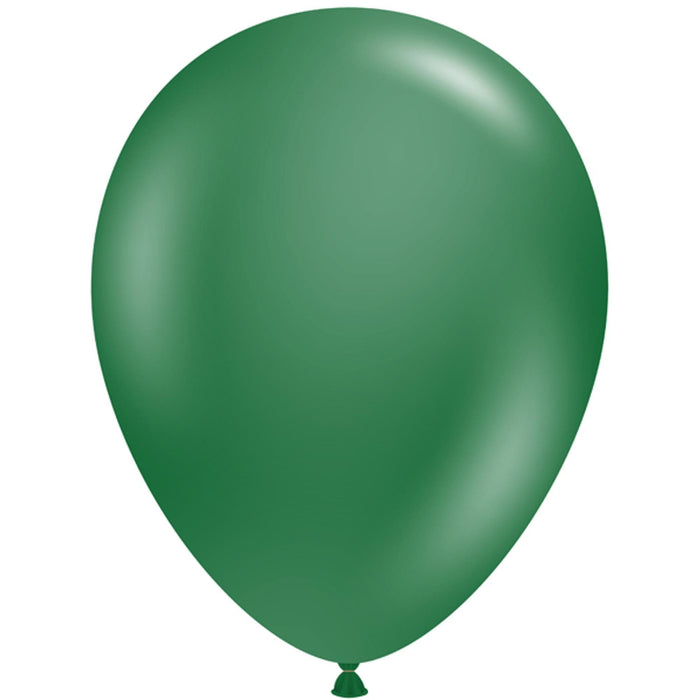 Tuftex Metallic Forest Green Latex Balloons - 50 Pack