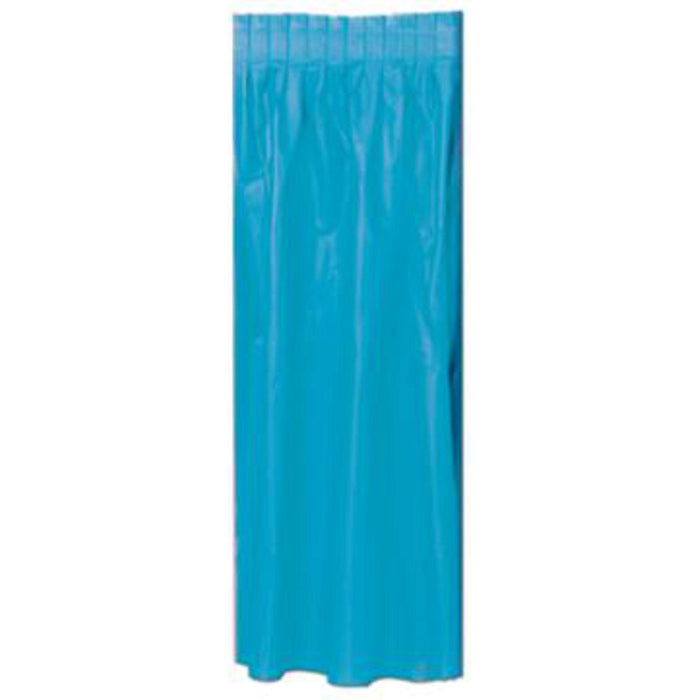 Turquoise Plastic Table Skirt - 29"X14'
