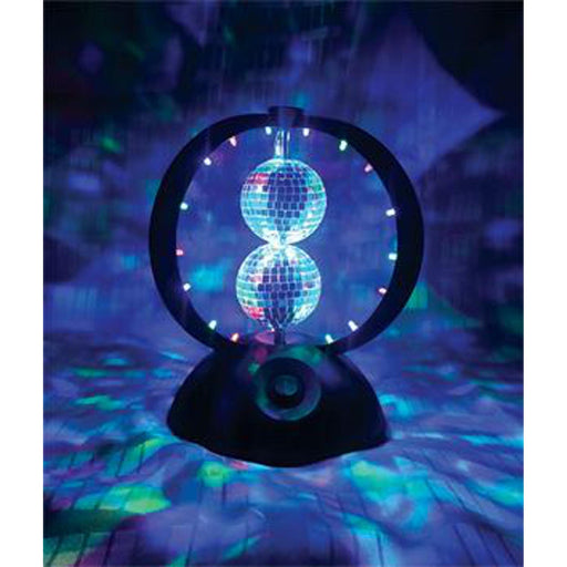 Twin Helix Mirror Balls With 24 Clear Leds