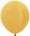Sempertex 18 Inch Metallic Gold Latex Balloons, 25 Count