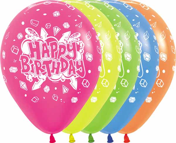 HBD SPLASH NEON ASST 11" SEMPERTEX 50/BG