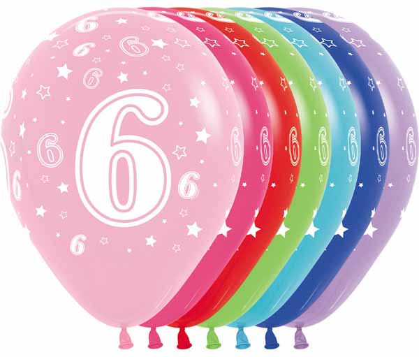 NUMBER "6" ASST 11" SEMPERTEX 50/BG