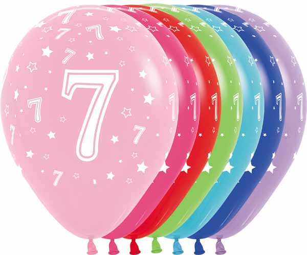 NUMBER "7" ASST 11" SEMPERTEX 50/BG