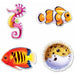 Under The Sea Fish C Cutouts - Pack Of 4 (14 Inches)