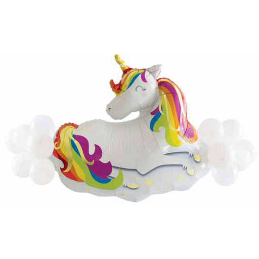 Unicorn Latex Shape Balloons - Pack Of 10 In 49" Size.