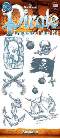 Tinsley Transfers Buccaneer Temporary Tattoos