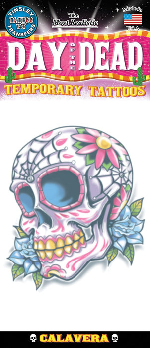 Tinsley Transfers Calaveras de Azúcar Sugar Skull Temporary Tattoos