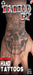 Tinsley Transfers Skull Hand Temporary Tattoo