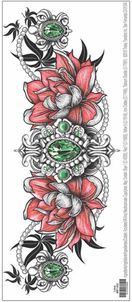 Tinsley Transfers Beauty Bone FX Lotus Temporary Tattoo